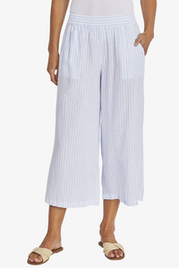 Ping Pong Tamara Stripe Pant | White/Baby Blue | 595709