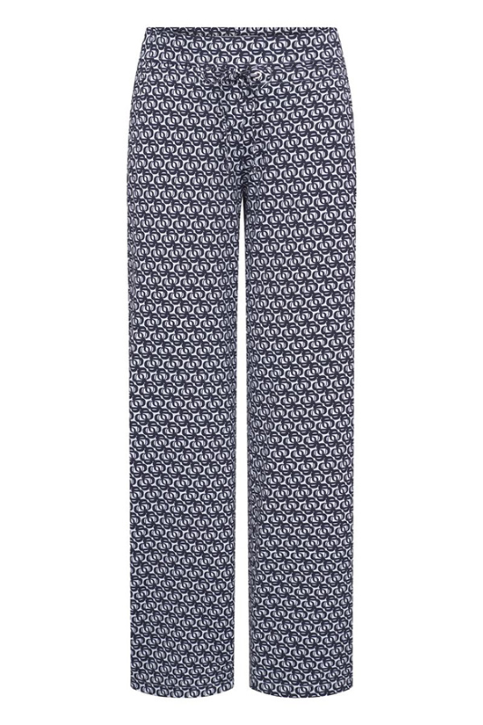 Raffaello Rossi Candice Straight Geometric Pant | Dark Blue Graphical | 002075