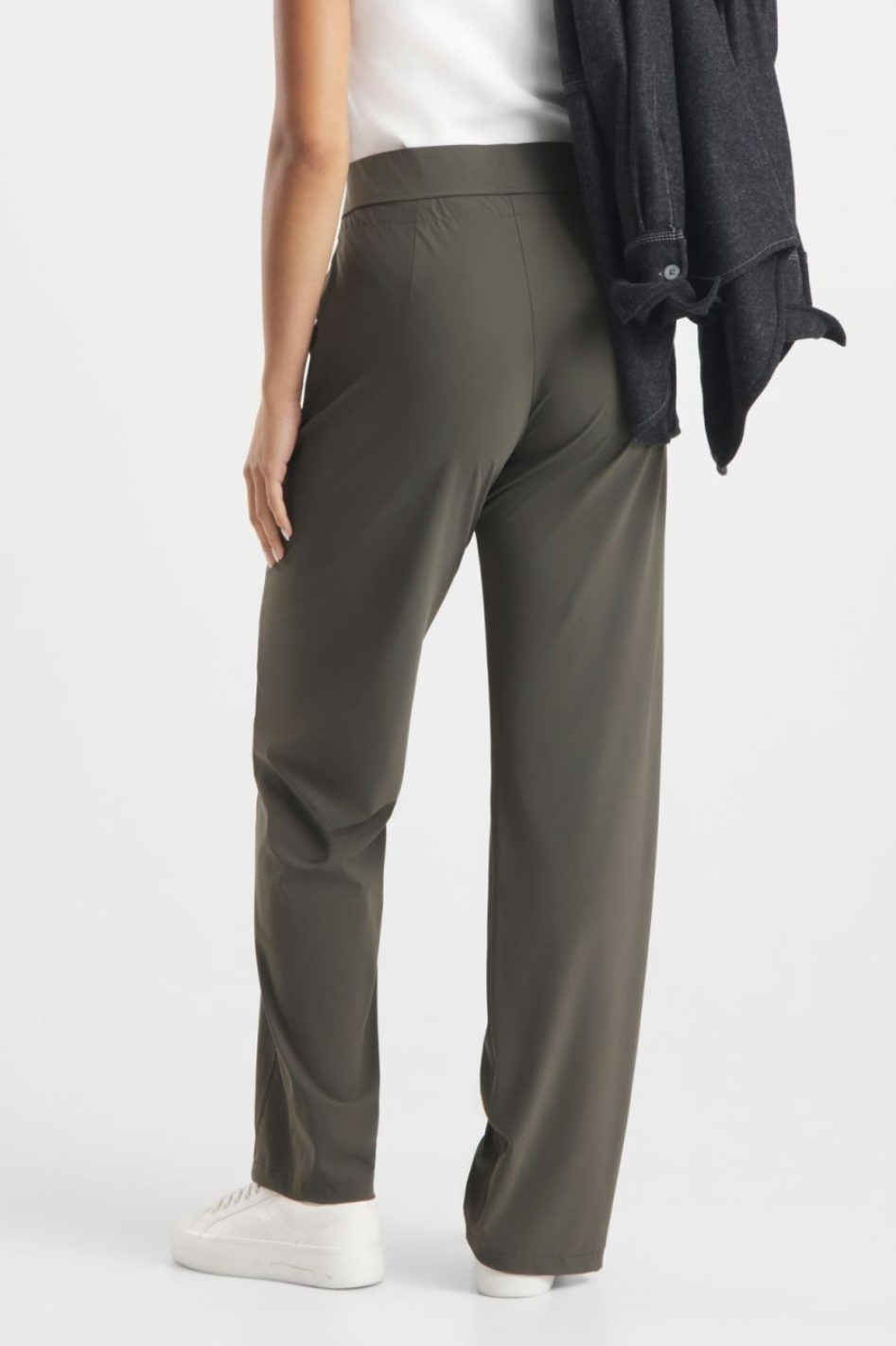 Raffaello Rossi Candice Straight Hightech Pant in Olive
