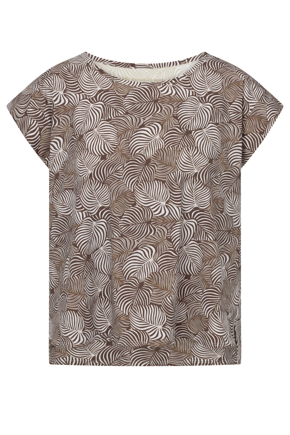 Raffaello Rossi Grit T-Shirt in Brown Jungle Leaf