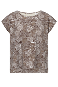 Raffaello Rossi Grit T-Shirt | Hightech Jersey | Brown Jungle Leaf | 001604