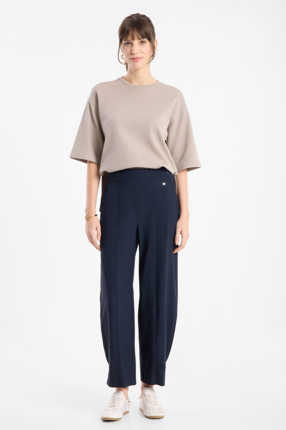 Raffaello Rossi Hale 7/8 Hightech Jersey Pant in Navy