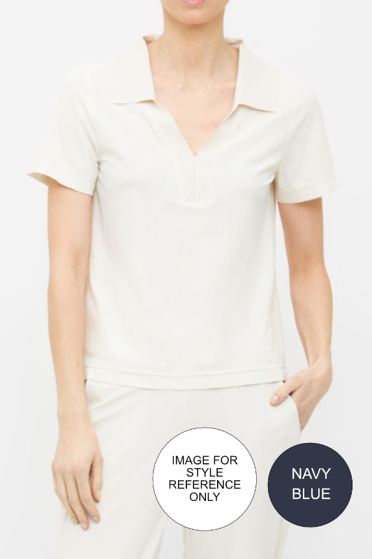 Raffaello Rossi Phina Minisquare Jersey Polo | Navy Blue | 001607