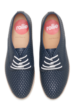 Load image into Gallery viewer, Rollie Nation Derby Punch Overlay in Dark Navy and Silver
