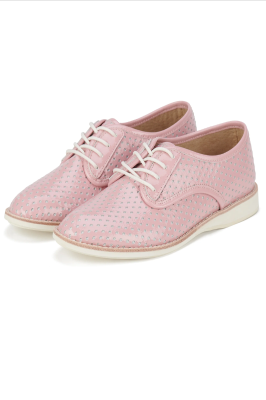 Rollie Nation Derby Punch Overlay in Rose Blush Pink and White