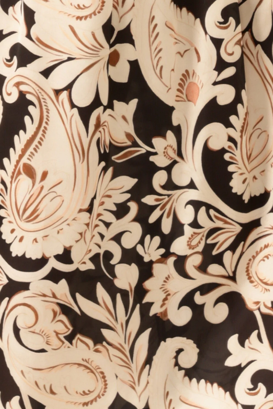 Sacha Drake Charming Courtyard Dress | Black Cream Paisley
