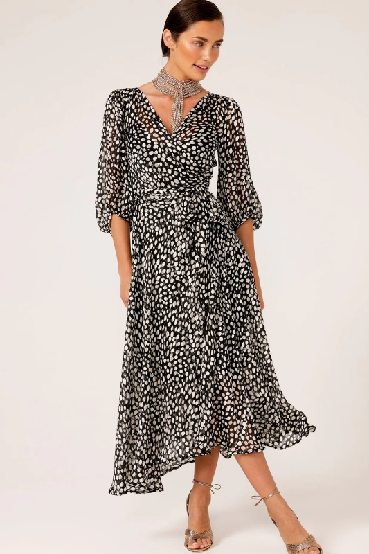 Sacha Drake Cloudland Wrap Dress | Black White Spot – Labels By The Bay