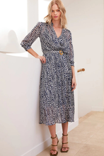 Load image into Gallery viewer, Sacha Drake Herringbone Dress in Navy White Check
