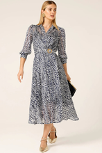 Load image into Gallery viewer, Sacha Drake Herringbone Dress in Navy White Check
