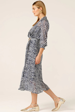 Load image into Gallery viewer, Sacha Drake Herringbone Dress in Navy White Check
