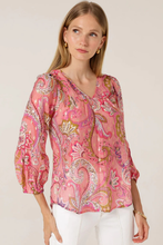 Load image into Gallery viewer, Sacha Drake Rosella Pink Paisley Top
