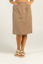 Load image into Gallery viewer, See Saw Linen Straight Skirt with Pockets
