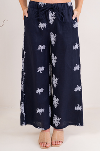 See Saw 7/8 Drawstring Pant | Navy/White Blossom | SA217
