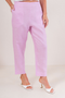 See Saw 7/8 Linen Flat Front Pant in Pink Marle