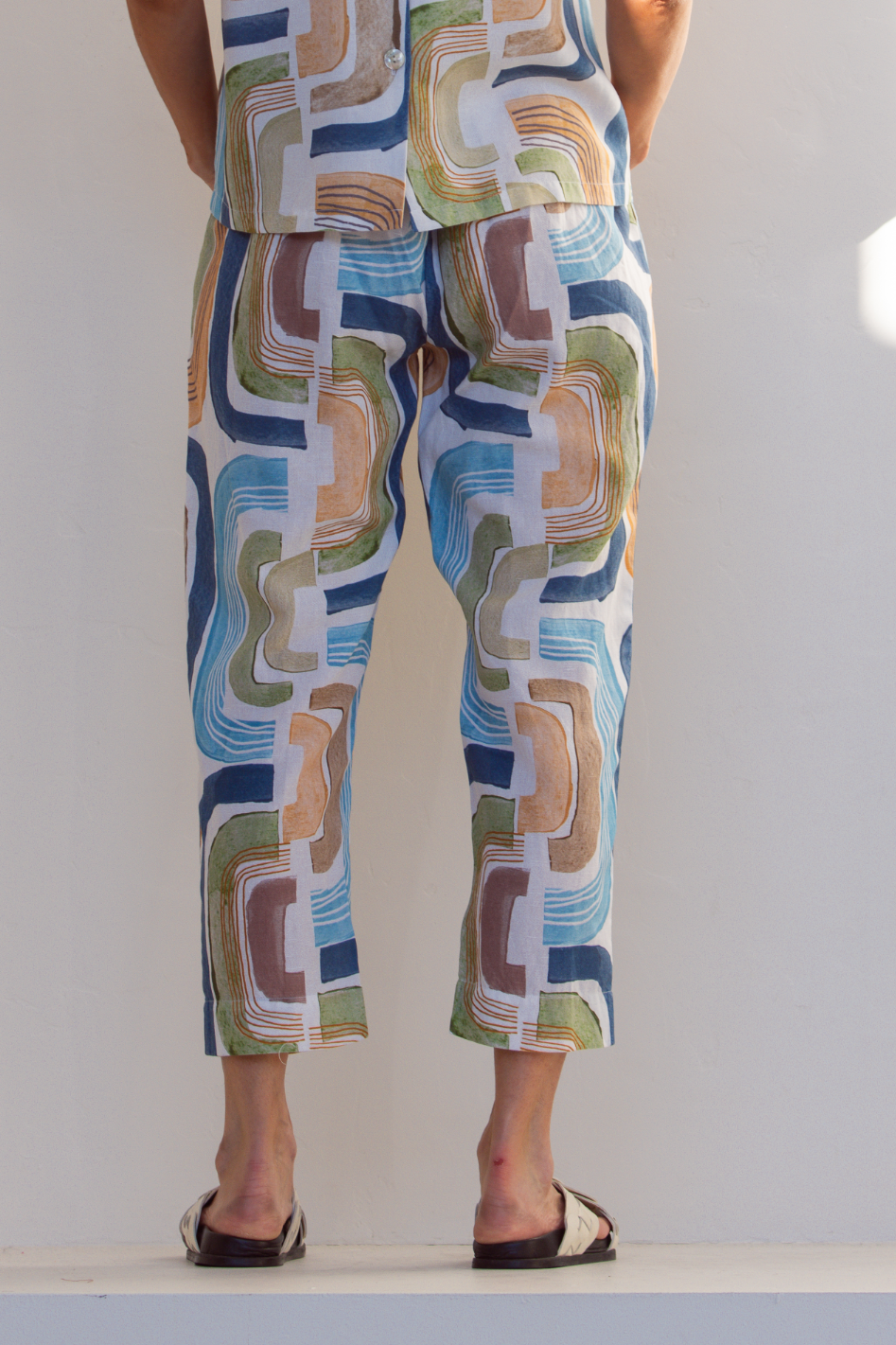 See Saw 7/8 Flat Front Pant in Seascape