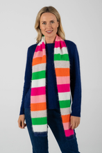 Load image into Gallery viewer, See Saw Angora Blend Multi Stripe Scarf
