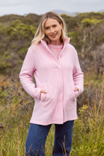 Load image into Gallery viewer, See Saw Boiled Wool Funnel Neck Coat | Blush
