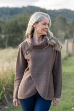 Load image into Gallery viewer, See Saw Lambswool Blend Neck Sweater in Mocha
