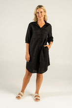 Load image into Gallery viewer, See Saw Linen 3/4 Sleeve Collared Dress

