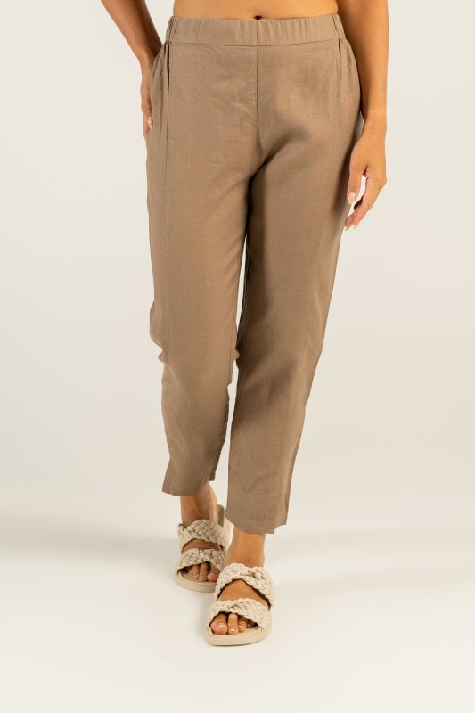 See Saw Linen 7/8 Seam Detail Pant