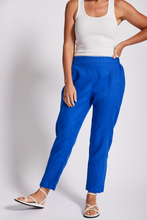 Load image into Gallery viewer, See Saw Linen 7/8 Seam Detail Pant in Santorini Blue
