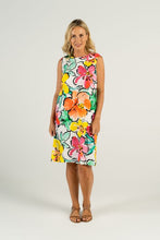 Load image into Gallery viewer, See Saw Linen Sleeveless Cowl Neck Dress in Tropical Floral Print
