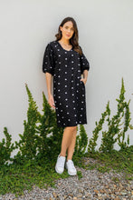 Load image into Gallery viewer, See Saw Linen Spot A Line Dress
