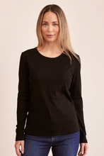 Load image into Gallery viewer, See Saw Long Sleeve Ribbed Top | Black
