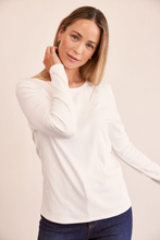 Load image into Gallery viewer, See Saw Long Sleeve Ribbed Top | White
