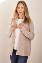 Load image into Gallery viewer, See Saw Luxe Merino Wool Rib Shawl Open Cardigan | Natural
