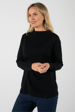 Load image into Gallery viewer, See Saw Merino Funnel Neck Sweater in Black
