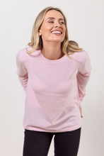 Load image into Gallery viewer, See Saw Merino Wool Crew Neck Sweater | Pale Pink
