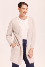 Load image into Gallery viewer, See Saw Angora Blend Open Cardigan in Oatmeal
