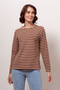 See Saw Stripe Long Sleeve Top in Copper Marle
