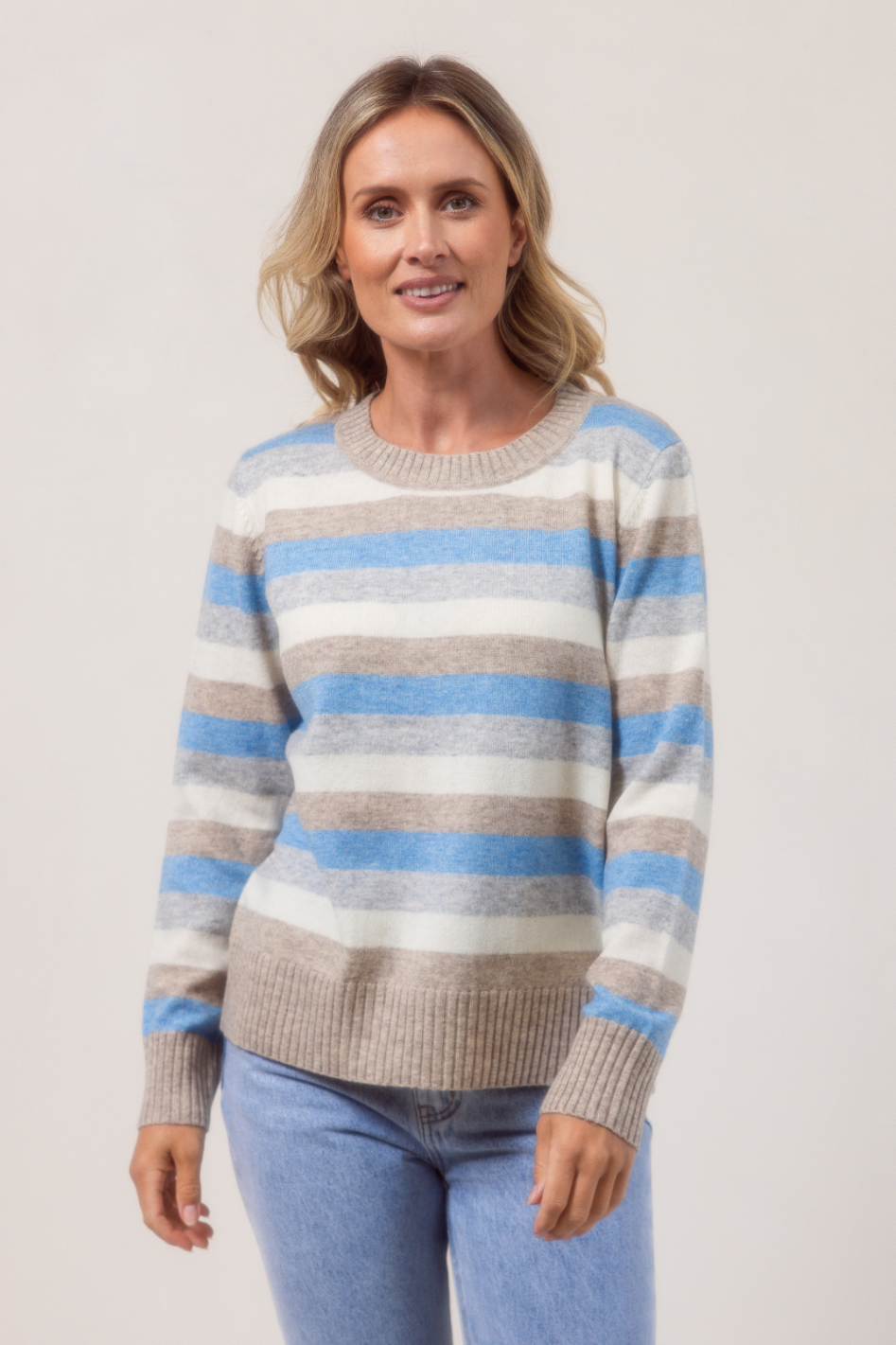 See Saw Striped Sweater in Blue Combo