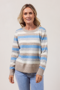 See Saw Striped Sweater | Blue Combo | 674