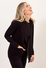 Load image into Gallery viewer, See Saw Wool Blend Edge to Edge Cardi | Black/White
