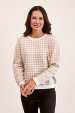 Load image into Gallery viewer, See Saw Wool Blend Spot Sweater | Wheat/White
