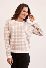 Load image into Gallery viewer, See Saw Wool Blend Spot Sweater | Wheat/White
