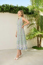 Load image into Gallery viewer, The Dreamer Label Aria Poppy Midi Dress in Green Side Image
