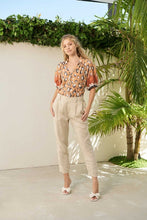 Load image into Gallery viewer, The Dreamer Label Sadie Ibiza Blouse in Tan
