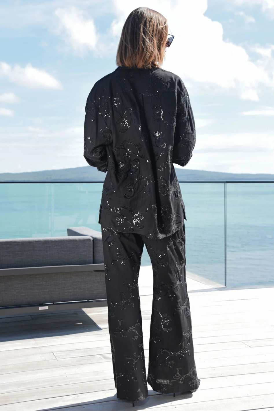 Trelise Cooper Walk and Talk Trouser | Black/Black | by Trelise Cooper