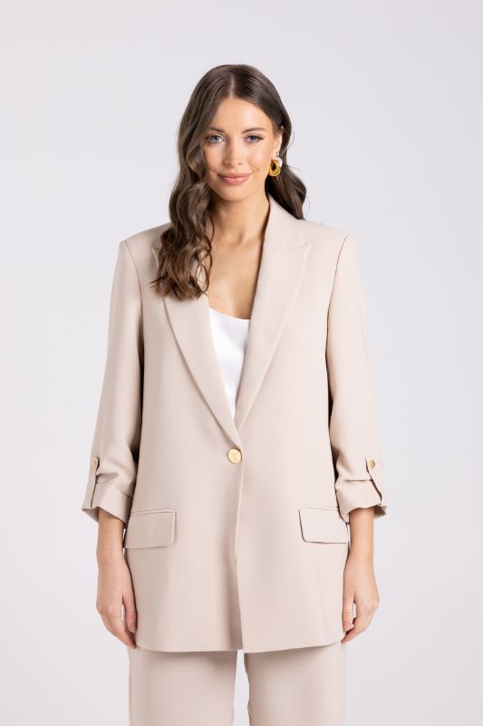 Two T's 3/4 Sleeve Blazer | French Navy