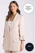 Load image into Gallery viewer, Two T&#39;s 3/4 Sleeve Blazer | French Navy
