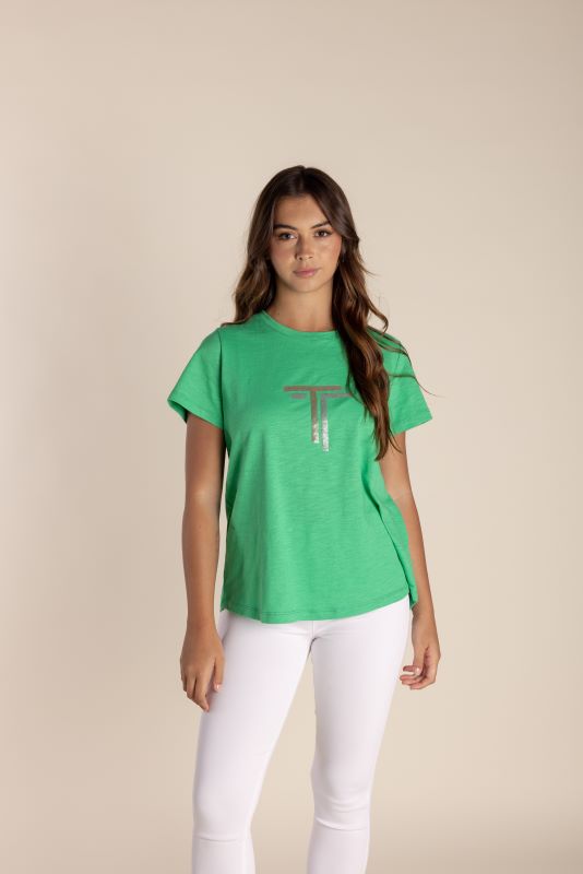 Two T's Sequin Logo T-Shirt 2617