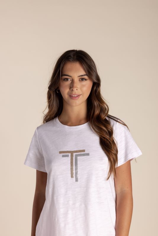 Two T's Sequin Logo T-Shirt 2617