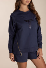 Load image into Gallery viewer, Two T&#39;s Sequin Sweater with Zips

