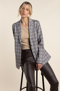 Two T's Check Blazer | Clove Check