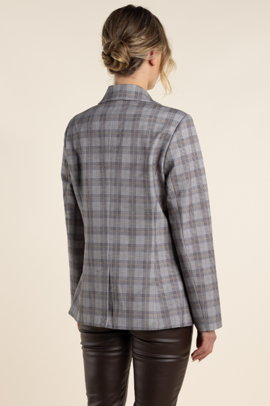 Two T's Check Blazer | Clove Check