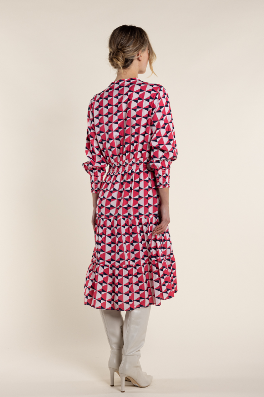 Two T's Triangle Print Dress | Paradise Pink Print